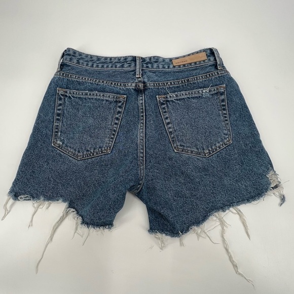GRLFRND Jourdan Button Fly Distressed Cut Off Denim Jean Shorts Size 26 Women’s - Picture 3 of 8